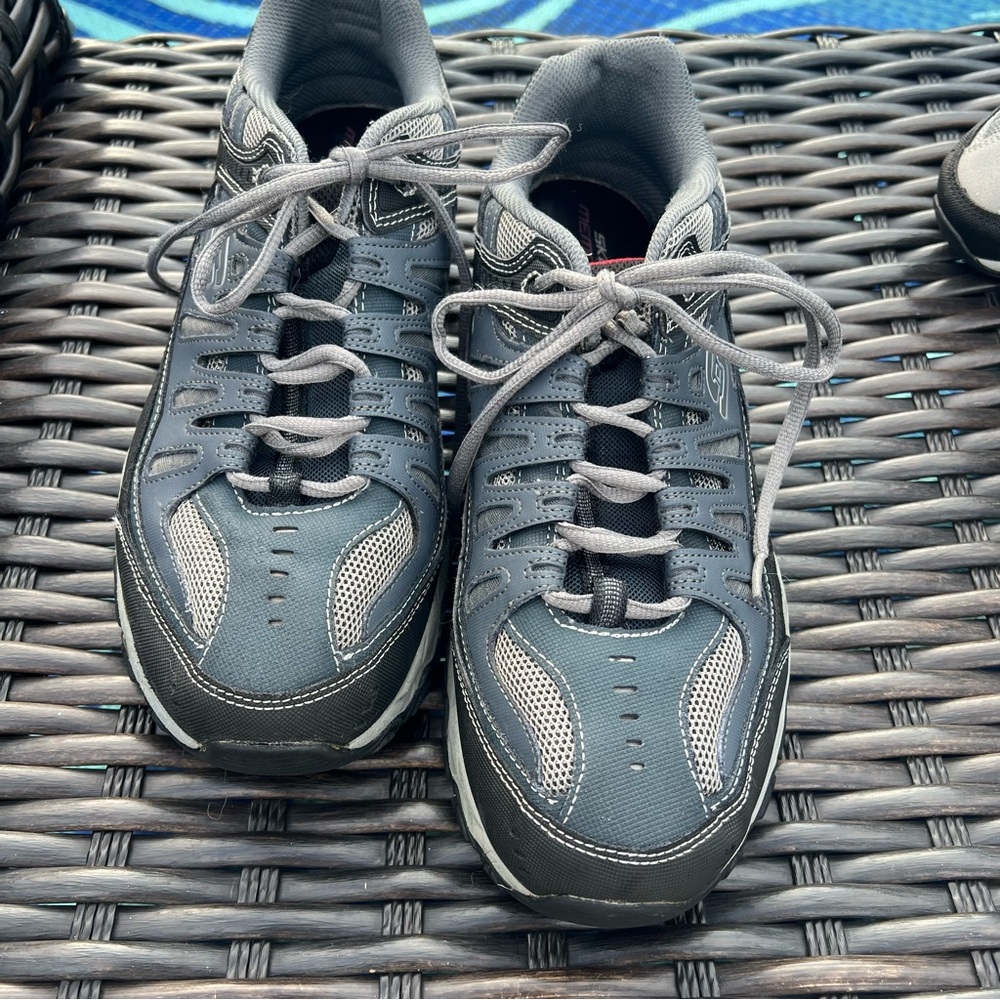 Men’s Skechers Afterburn memory foam gray sneakers 11.5 gray